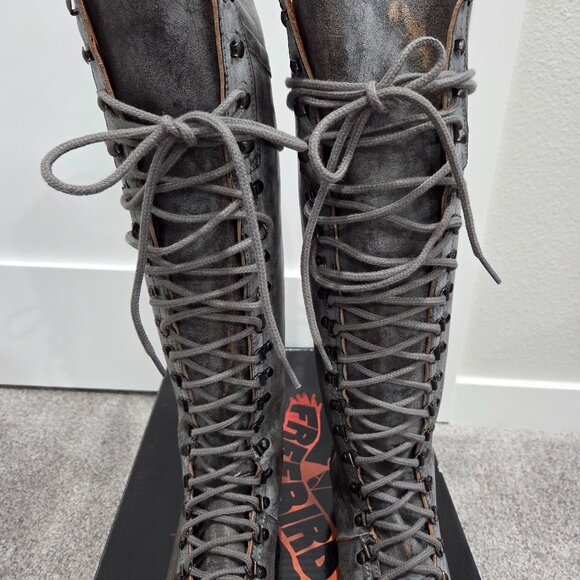 *EUC* Stunning Freebird Raphael Laced Up Boot, Distressed Ice Color, Size 10 - Picture 3 of 13